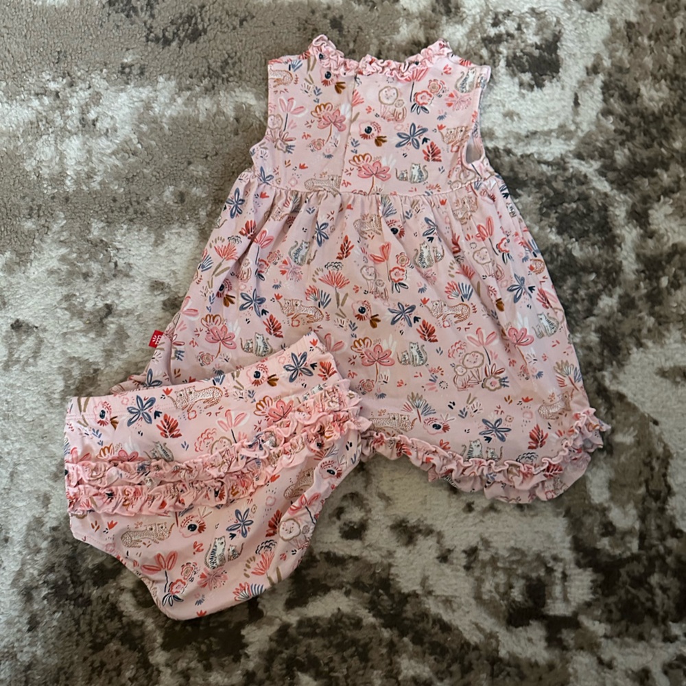 Magnetic Me Pink Floral Ruffle set